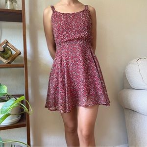 Lucca Couture rose print pattern mini dress sz XS